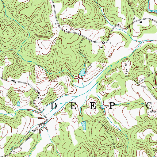 Topographic Map of Leslie Chamberlain Lake, NC