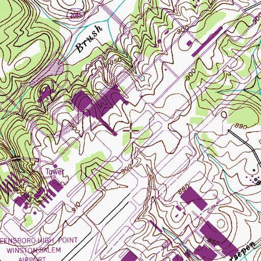 Topographic Map of Upper Colonial Lake, NC