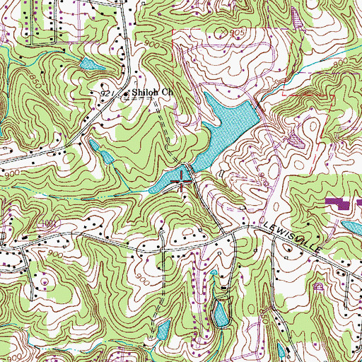 Topographic Map of Reynolds Lake Dam, NC