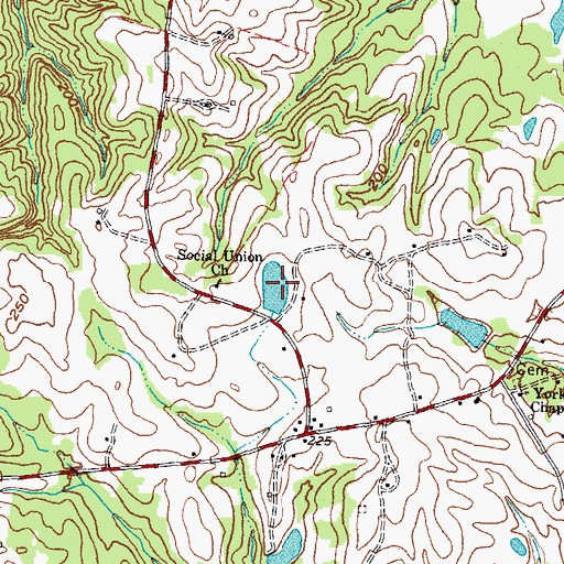 Topographic Map of Coopers Pond, NC