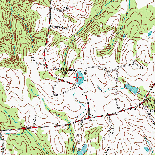 Topographic Map of Coopers Pond Dam, NC