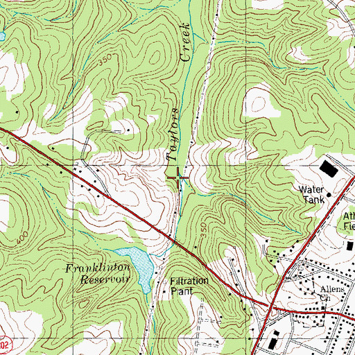 Topographic Map of Kearneys Creek Dam, NC