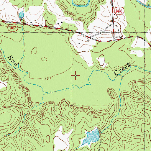 Topographic Map of Nash County Wildlife Lake Dam, NC