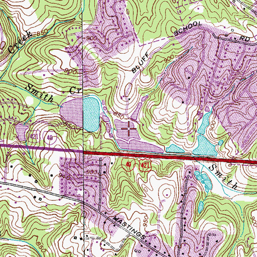 Topographic Map of Upper Angel Lake, NC