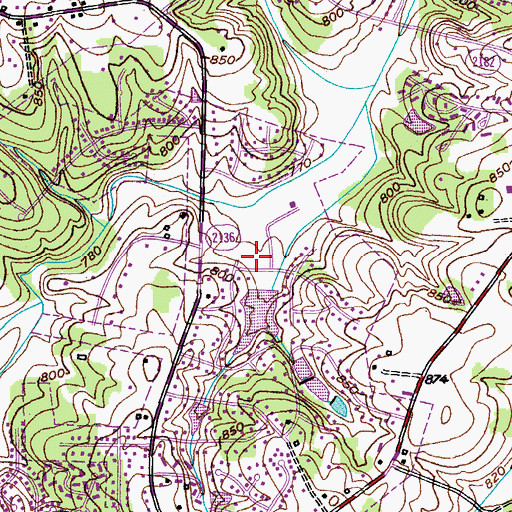 Topographic Map of Friendly Lake Dam, NC