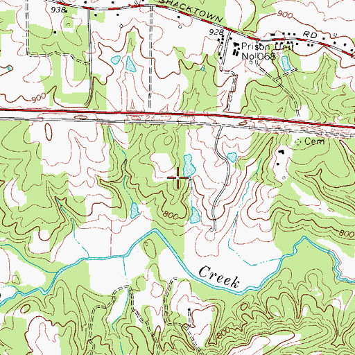 Topographic Map of Yadkin Recreation Park Lake, NC