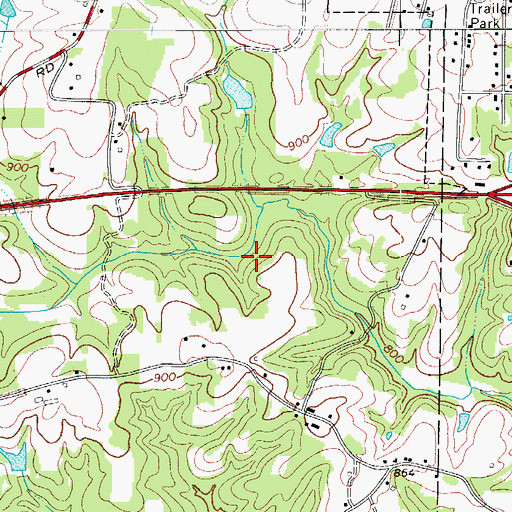Topographic Map of Thad Carlton Lake Dam, NC