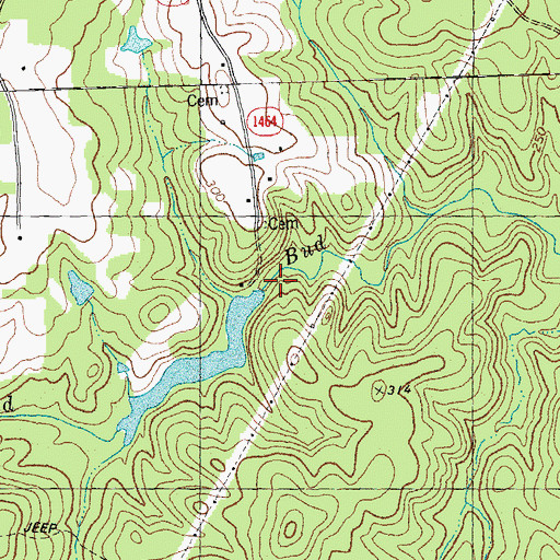 Topographic Map of Pleasants Pond Dam, NC