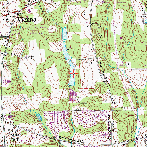Topographic Map of Alsups Pond, NC