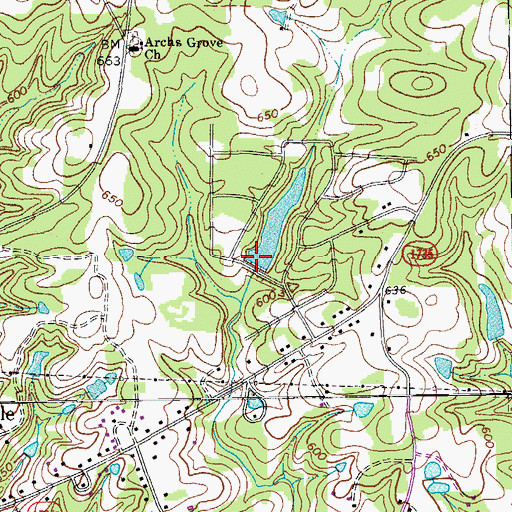 Topographic Map of Lake View Estates Pond Dam, NC