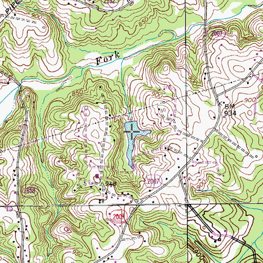 Topographic Map of Atkins Dam, NC