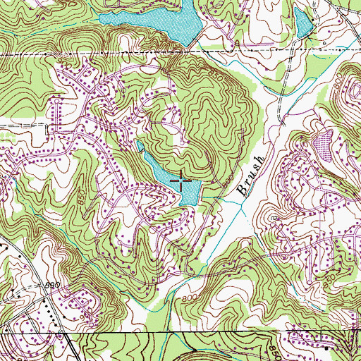 Topographic Map of Wood Lake, NC