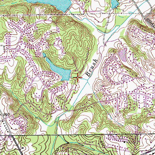 Topographic Map of Wood Lake Dam, NC