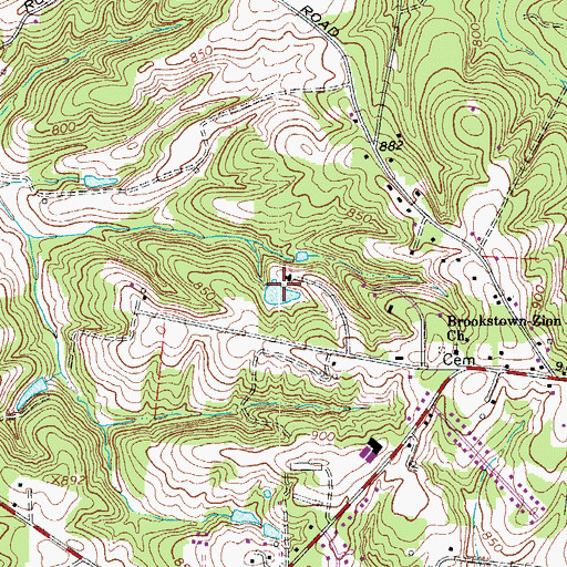 Topographic Map of Soloman Lake Dam, NC