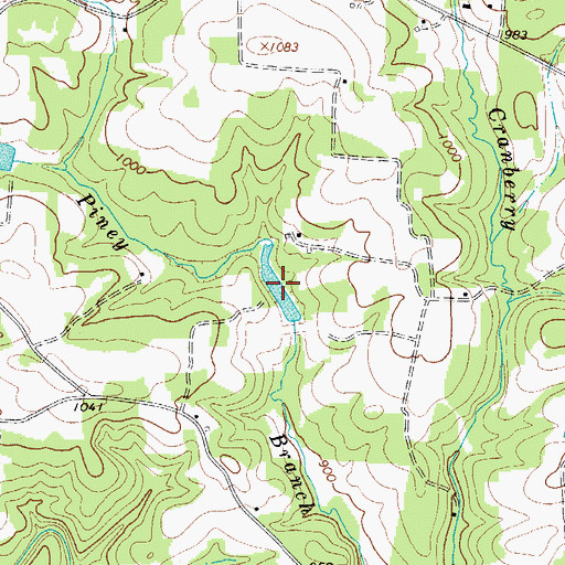 Topographic Map of O J Fleming Lake, NC