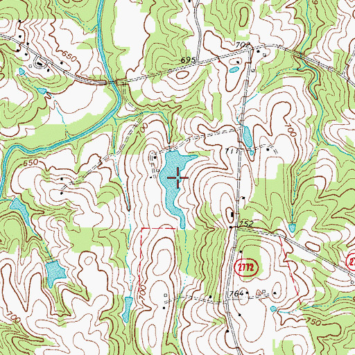 Topographic Map of Whitesell Lake Number One, NC