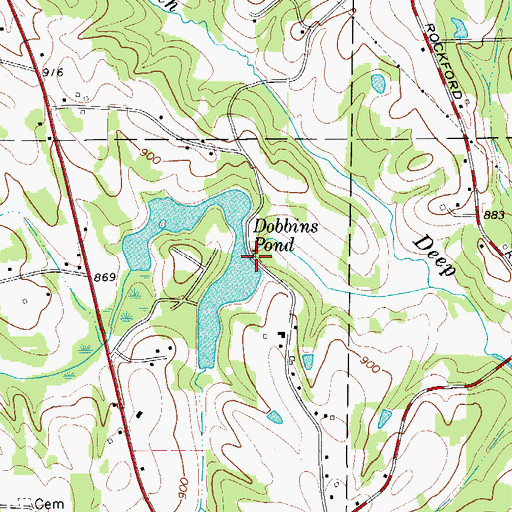 Topographic Map of Shermer Pond Dam, NC