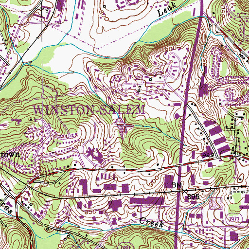 Topographic Map of Babcock Lake, NC