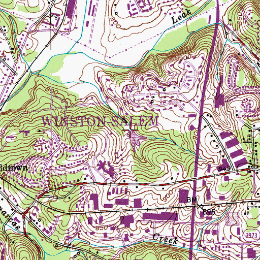 Topographic Map of Babcock Lake Dam, NC