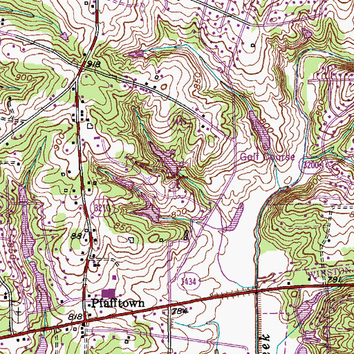 Topographic Map of Fowler Lake Number Two Dam, NC