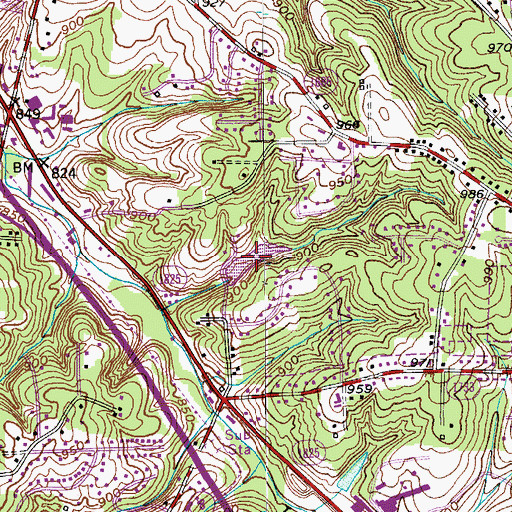 Topographic Map of Creeson Lake, NC