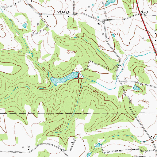 Topographic Map of William Shugart Lake Dam, NC