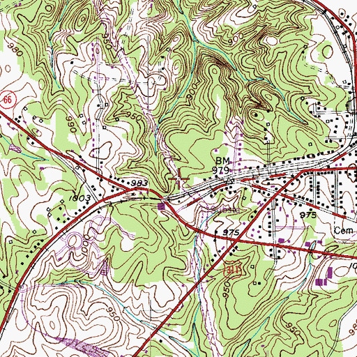 Topographic Map of Blaylock Lake Dam, NC