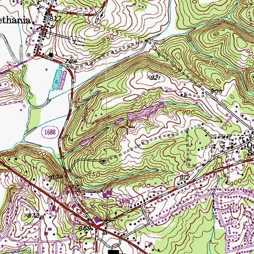 Topographic Map of K and W Lake Dam, NC