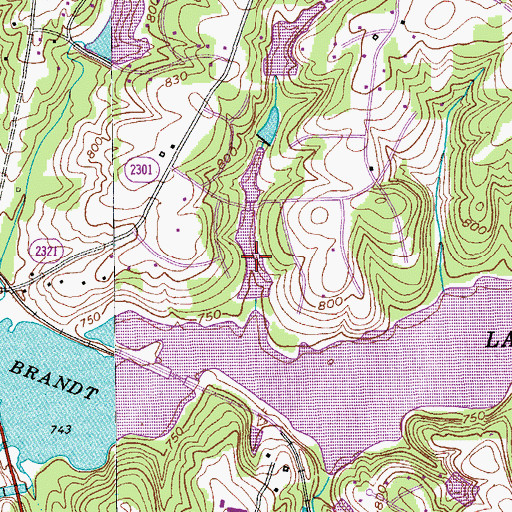 Topographic Map of Hunsuckle Lake, NC