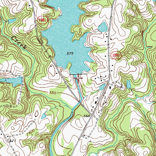 Topographic Map of Lake Cammack Dam, NC