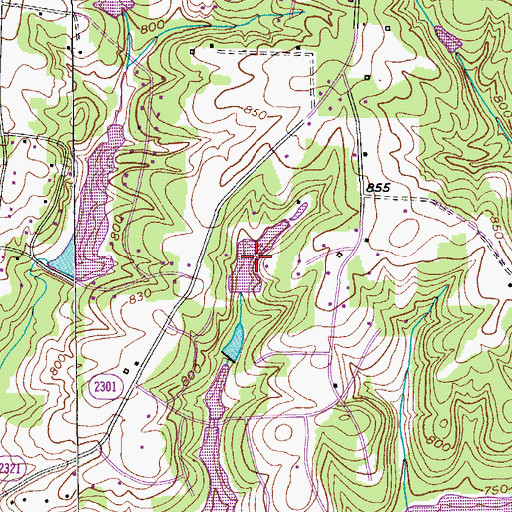 Topographic Map of Foster Lake, NC