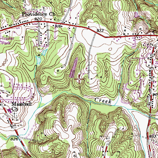 Topographic Map of Grubbs Lake Dam, NC