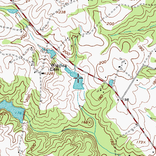 Topographic Map of Moss Lake Number One, NC