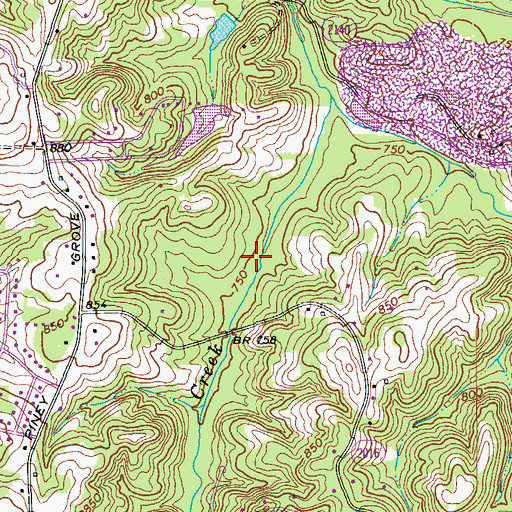 Topographic Map of Tandon Lake, NC
