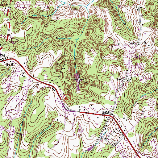 Topographic Map of Beason Stoltz Lake, NC