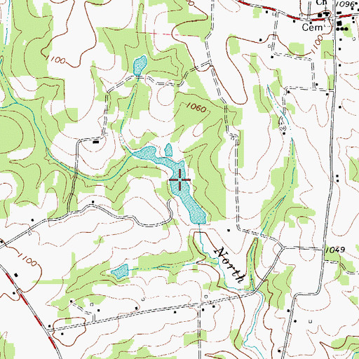 Topographic Map of Fax Brown Lake, NC