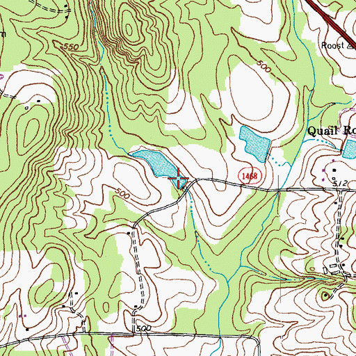 Topographic Map of Quail Roost Lake Number One, NC