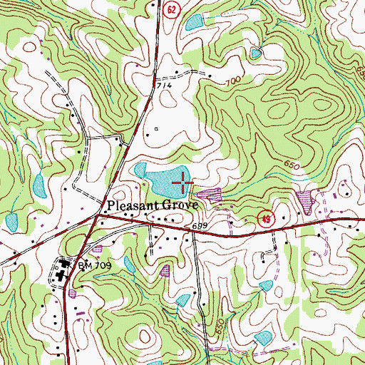 Topographic Map of McCauley Lake Dam, NC