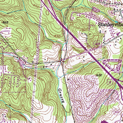 Topographic Map of Tommys Fishing Lake Dam, NC