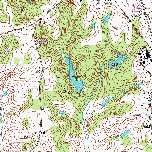 Topographic Map of Henson Lake, NC