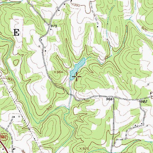Topographic Map of Arnie Shore Lake Dam, NC