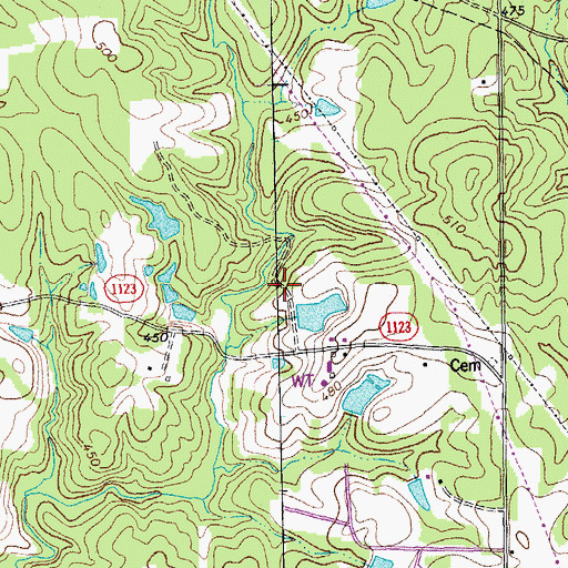 Topographic Map of Nye Pond Number One, NC