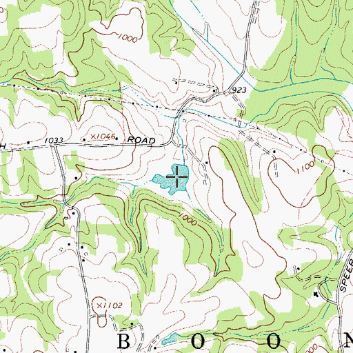 Topographic Map of Jim Frazier Lake, NC