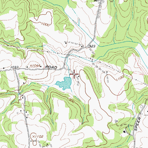 Topographic Map of Jim Frazier Lake Dam, NC