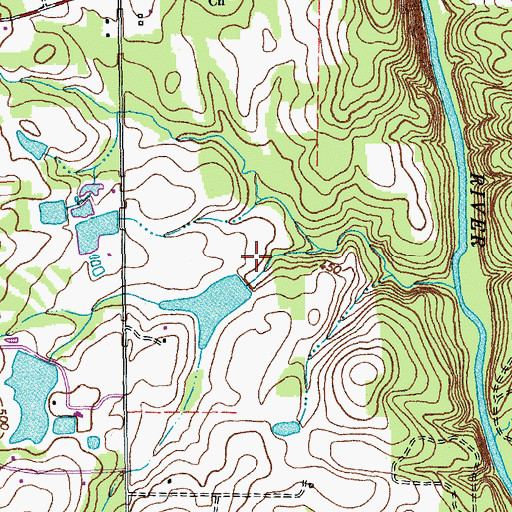 Topographic Map of McFarland Lake Dam, NC