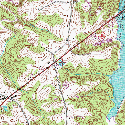 Topographic Map of Linville Lake, NC