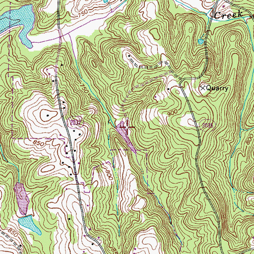 Topographic Map of Thompson Dam, NC