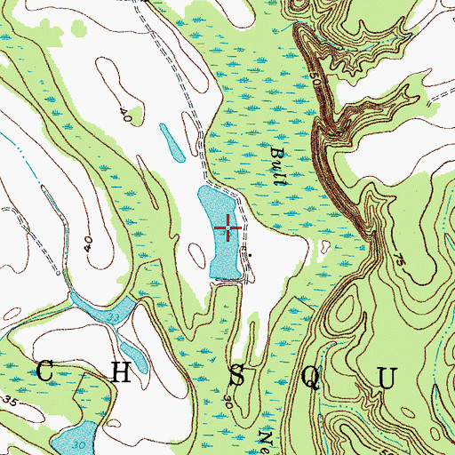 Topographic Map of Turners Pond, NC
