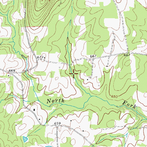 Topographic Map of Stone Pond Dam, NC