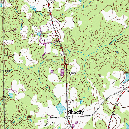 Topographic Map of Veazsys Lake Dam, NC